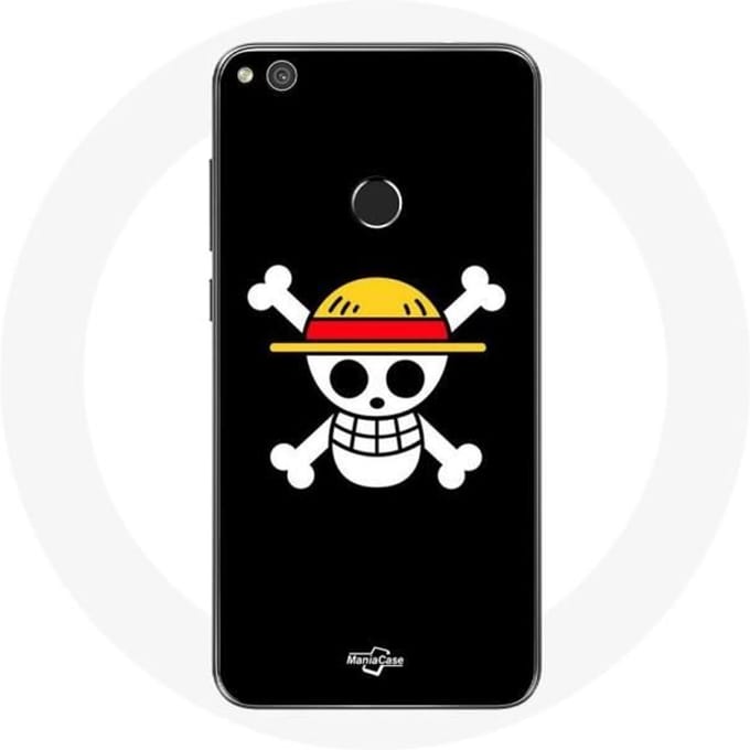 Coque - One Piece - P8 Lite 2017 - Souple - Manga - Tête de Mort - Noir noir