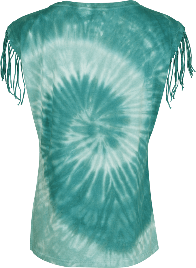 R.E.D. Rock-Engineered Design turquoise T-shirt met tie-dye effect - Dames - XXL