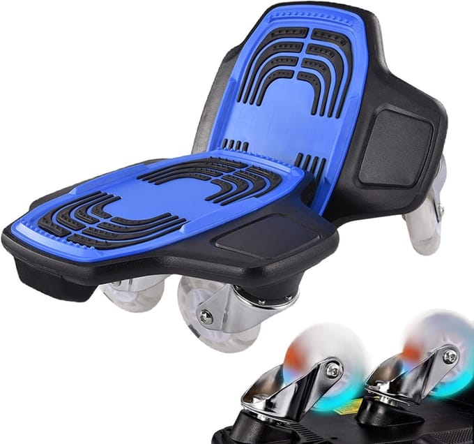 Split skateboard - Drift board - Straat cruisen - Flexibel ontwerp - 24x26cm - Blauw