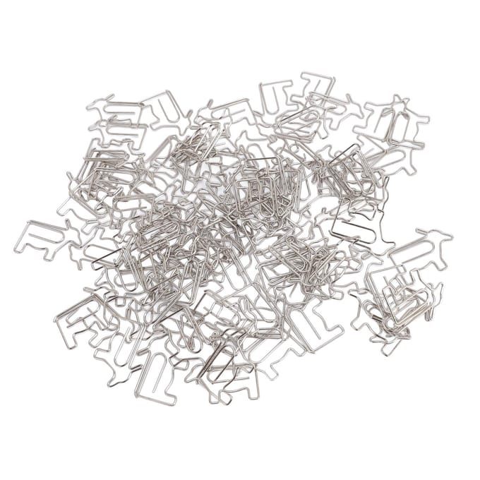 100PCS Clips Papier Forme Vache Fil de Fer Mignon Clip Marque-Page pour Fichier Scrapbook Note Bureau École white