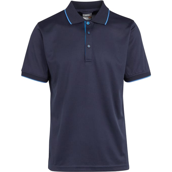 Regatta Heren Navigate Poloshirt met Korte Mouwen (Marine / Frans Blauw)