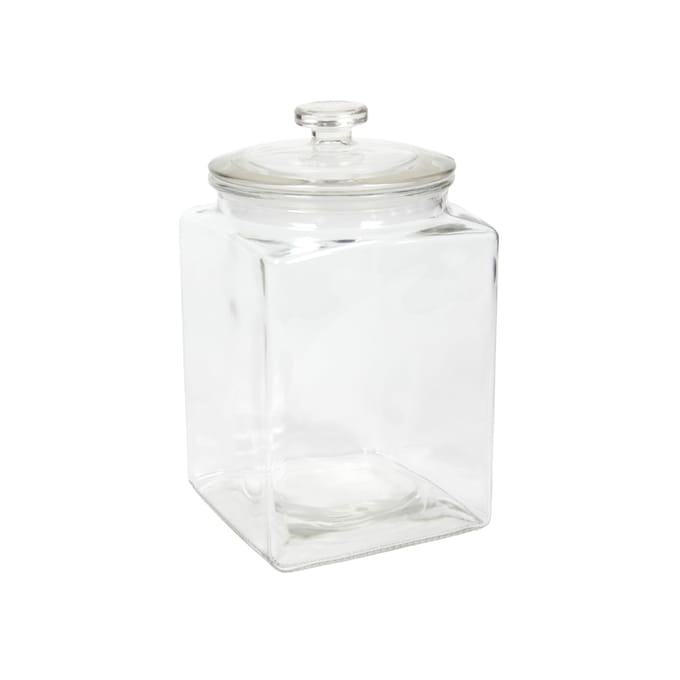 Voorraadpot knop vierkant ø14,4*23,8cm 3l