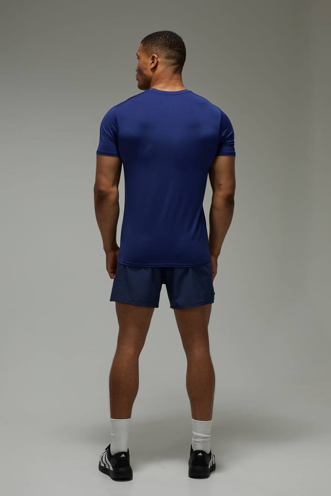 Heren Actief Regular Fit T-shirt | Navy | Size Medium
