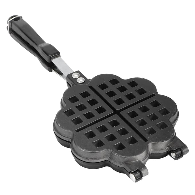 Doe-het-zelf Wafelijzer Wafelcake Vorm Bakplaat Huishoudelijke Kookaccessoires voor Gasfornuis black