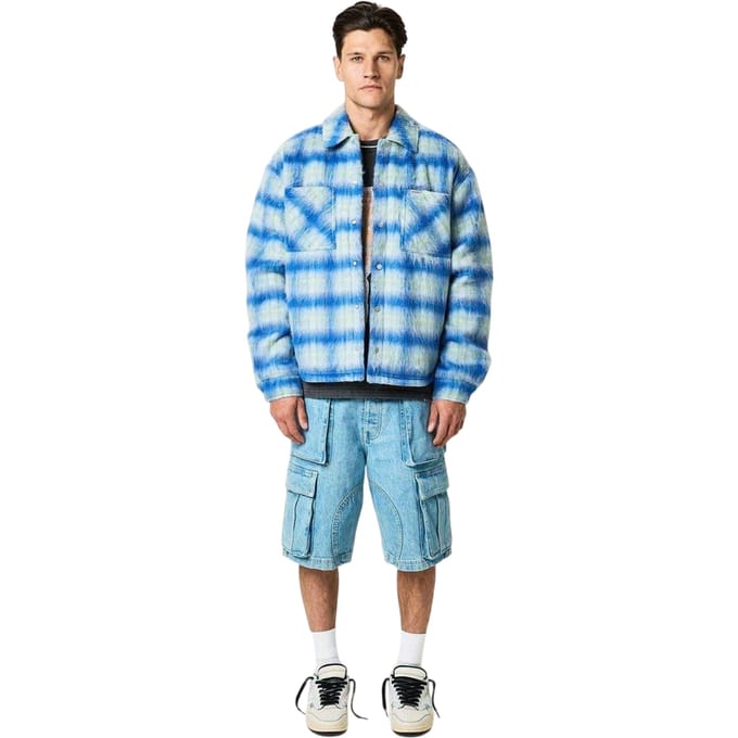 Represent Polyester overhemd met structuur voor heren (Elektrisch Blauw)