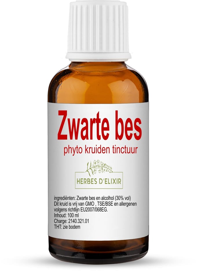Herbes D'elixir Zwarte Bes Tinctuur - Puur - 100% Natuurlijk - 100 ml