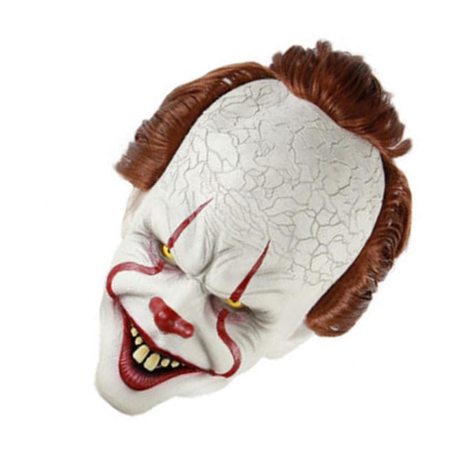 Pennywise Clown Masker Stephen King's IT Halloween Cosplay Volledig Masker Kostuum gray