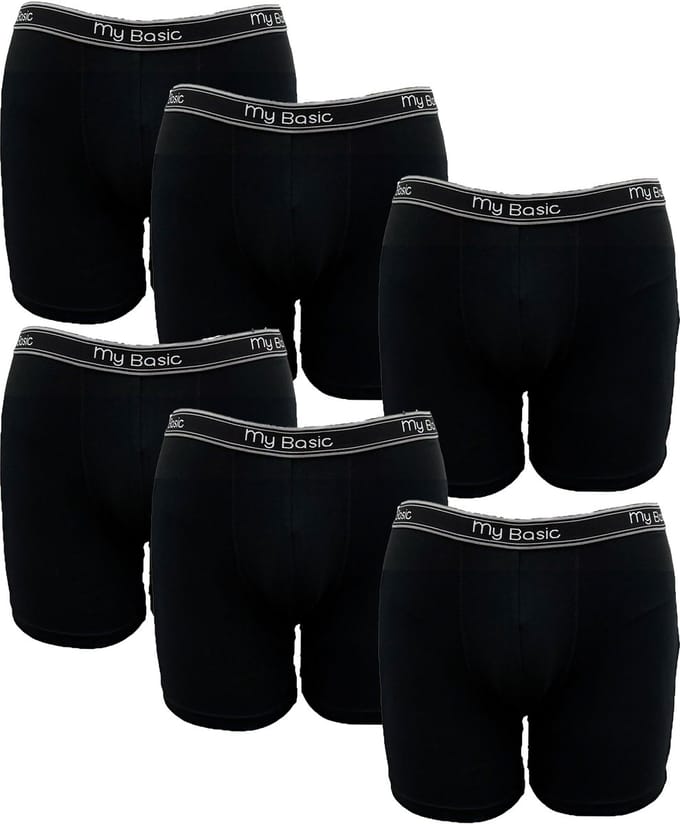 After Eden My Basic Mens boxer 6-pack Heren onderbroek - Zwart - Maat M