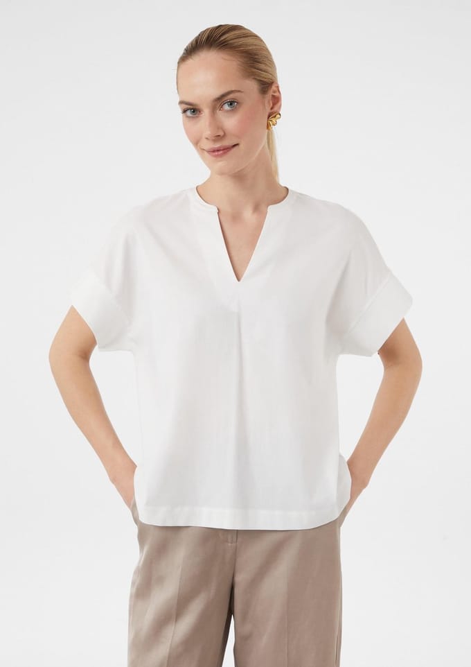 Casual Fit Blouse met Tuniekhals Dames COMMA