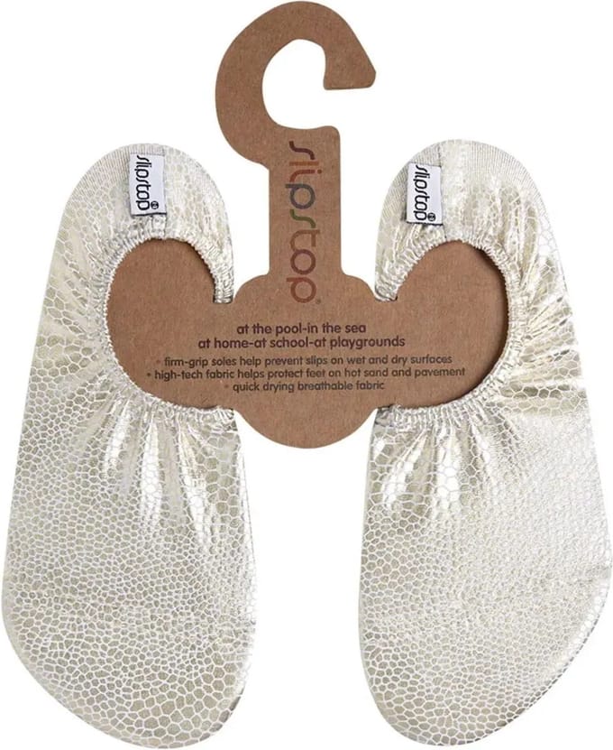 Slipstop antislip waterschoen Glitter Goud - Maat S 24-26