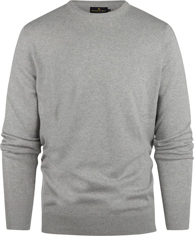 Steppin' Out Trui Cotton Cashmere Melange Grijs - Maat 3XL - Heren - Pullovers