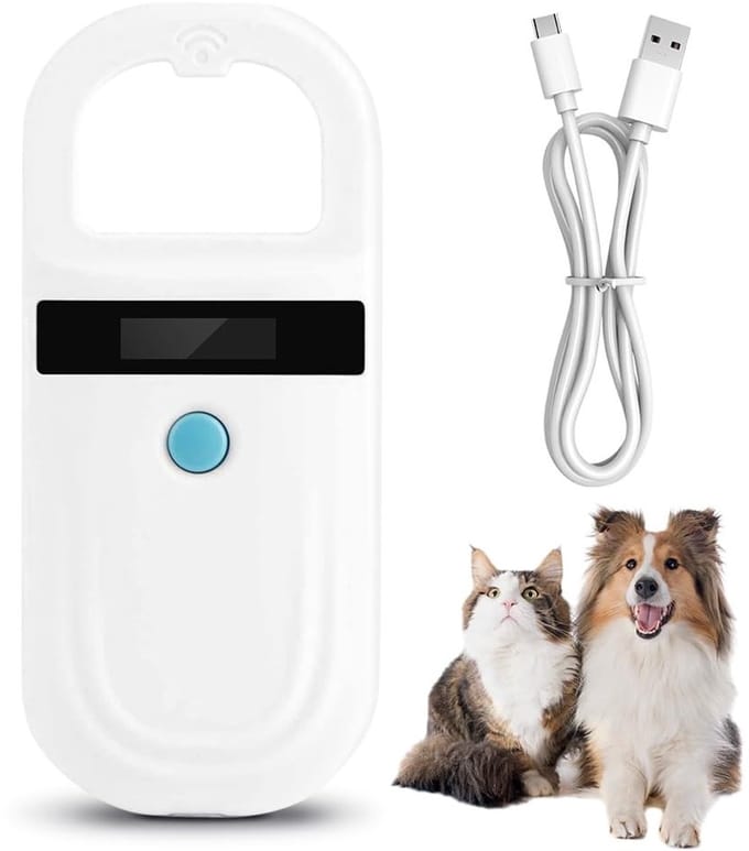 Draagbare dierenchip-lezer met OLED-scherm voor microchips van huisdieren
