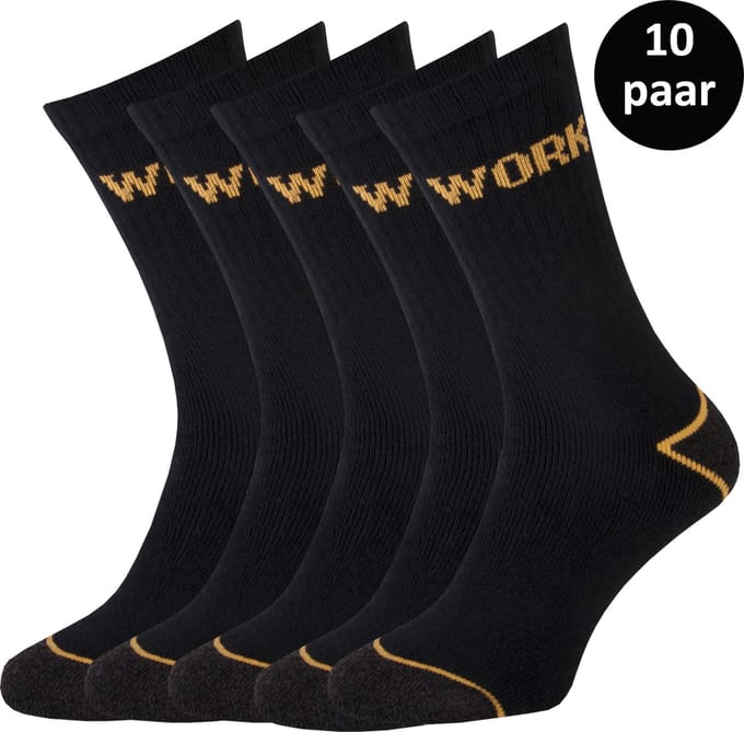WeirdoSox | 10 paar | Work socks | Werksokken | Zwart | Maat 39/42