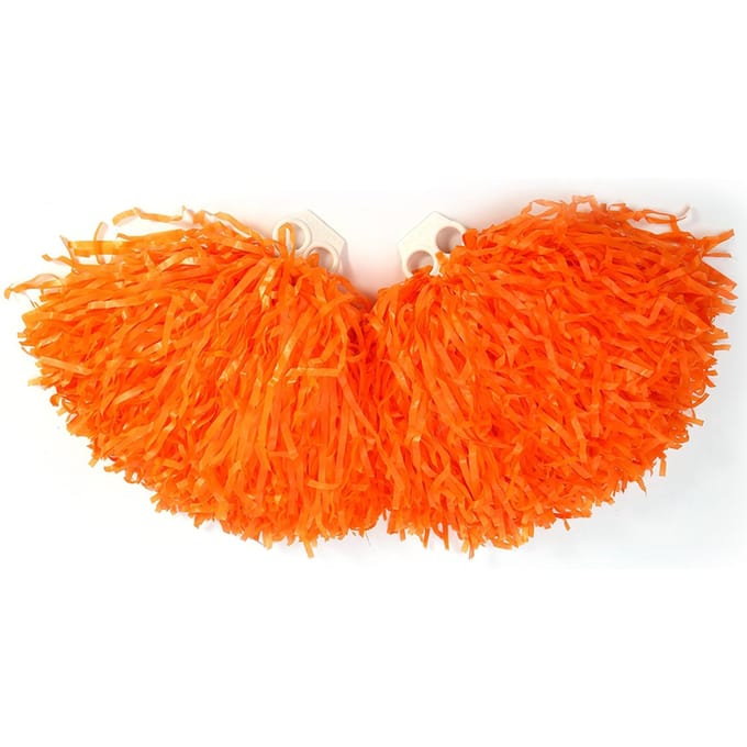 8 Kleuren 2 stuks Modieuze Cheerleader Pompons Sportfeest Dansaccessoires Orange red