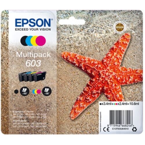 Epson 603 Multipack Easy Mail Packaging - 4-pack - Zwart Geel Cyaan Magenta - Original - Inkt cartridge