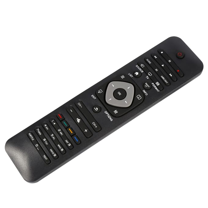 Universele afstandsbediening als vervanging voor de Philips LCD LED TV zwart