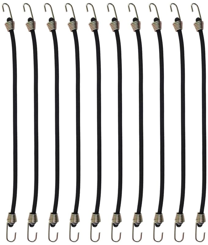 Dailygoods - 5-Pack Elastische Bungee-Koorden met Haken, 25 cm