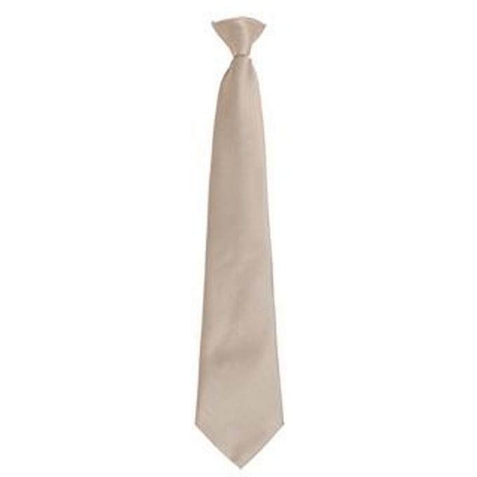 Premier Herenmode "Kleuren" Work Clip On Tie (Khaki)