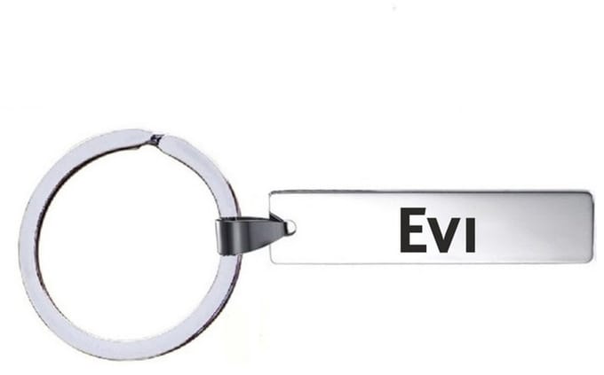 Sleutelhanger Met Naam - Evi - RVS