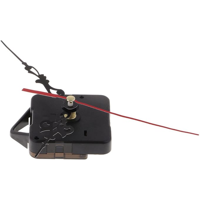 1 ensemble de mouvement avec pointeur pour réparation d'horloge murale à Quartz, remplacement vert as described noir