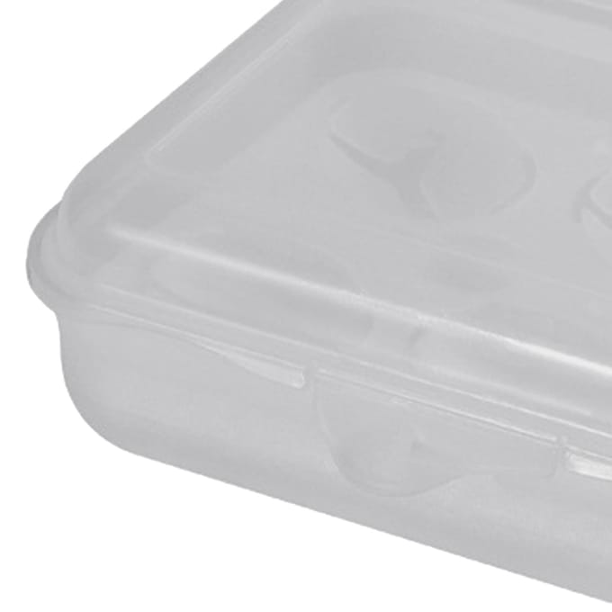 Boîte à œufs portable antichoc en plastique transparent à 6 compartiments pour l'extérieur white