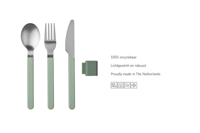 Mepal Bestekset Silueta 3-delig - Nordic white - campingservies - buitenservies