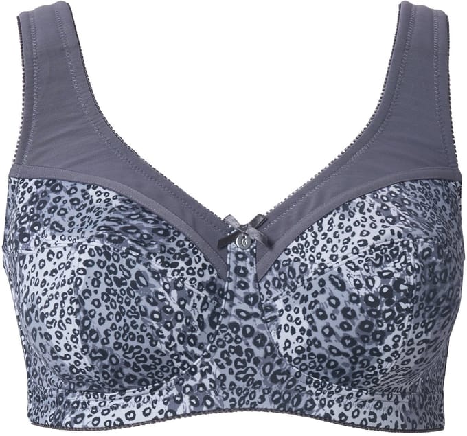 Ulla Popken - Dames - Steunbeha zonder beugels dier - Donkergrijs - Maat 110F