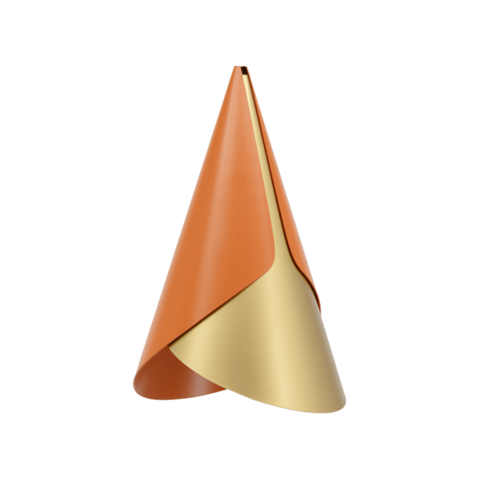 Umage Cornet Nuance Lampenkap Oranje/ Messing