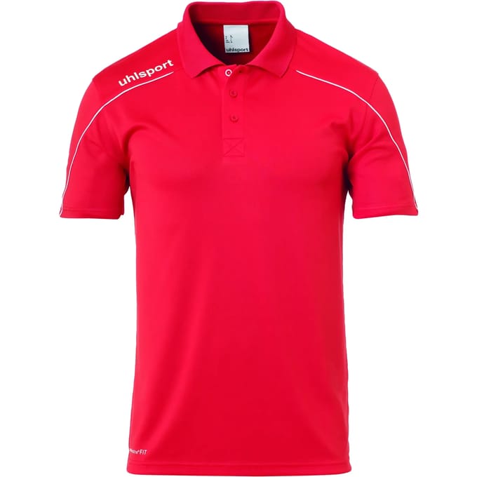 Uhlsport Stream 22 Polo Heren - Rood / Wit | Maat: M