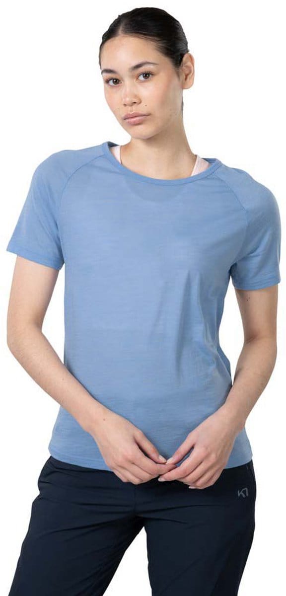 Kari Traa Sanne Wool T-shirt Met Korte Mouwen Blauw M Vrouw