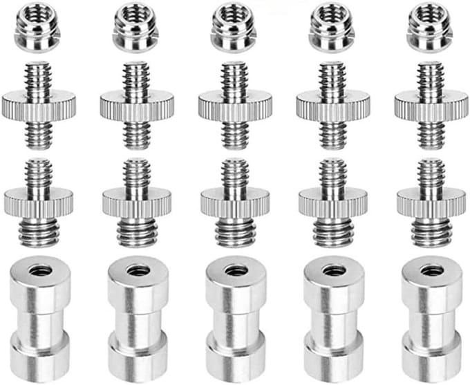 Set van 20 Statief Schroefadapters: 1/4 naar 3/8 Inch Schroefdraad