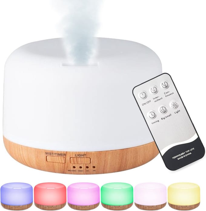 Luchtbevochtiger diffuser aromatherapie rgb afstandbediening