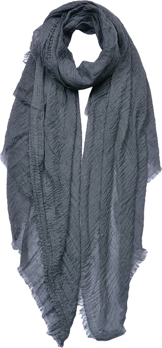 Juleeze Sjaal Dames Effen 90x180 cm Grijs Synthetisch