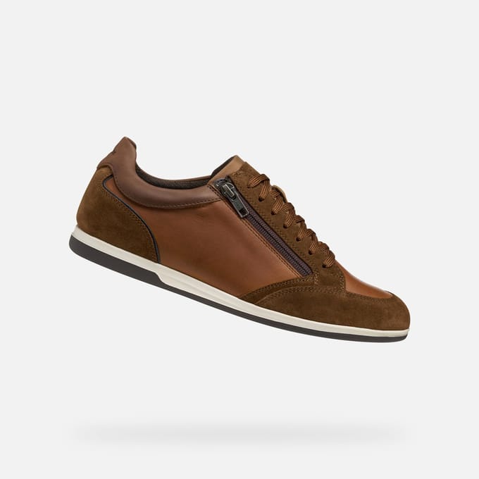 GEOX RENAN HEREN Sneakers - COGNAC - Maat 40