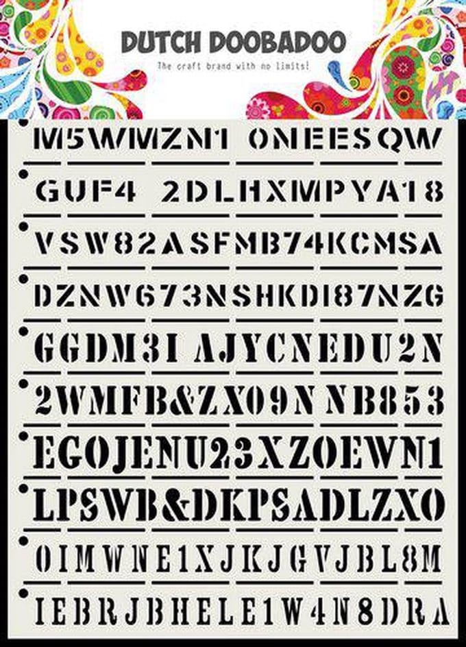 Dutch Doobadoo Dutch Mask Art Tekst strips A5 470.715.160