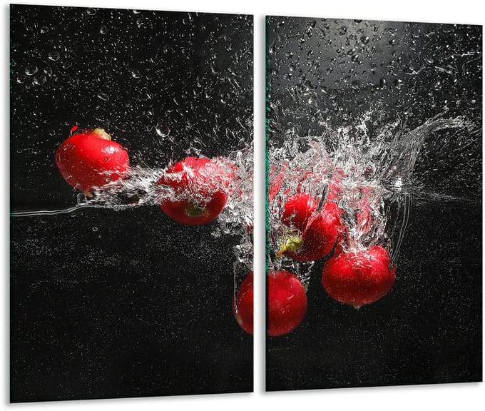 TMK ArtDeko - Snijplank - Beschermplaat - Glas - 2x 30x52cm