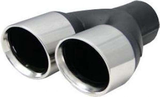 IVOL Uitlaatsierstuk RVS Dubbel rond - Passend 45-60mm