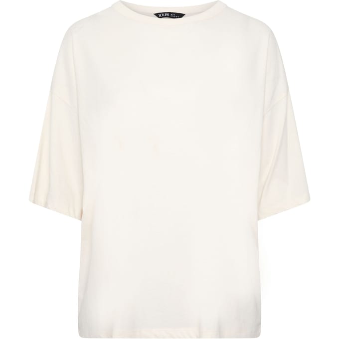 Yours Ivoorwitte Boxy Tshirt Size 42