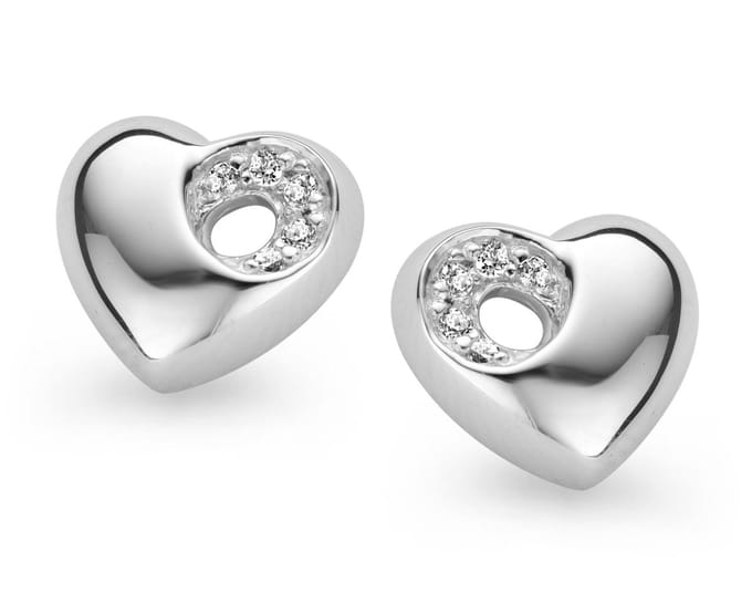 Orphelia Oorbel Hart White Zirconium Sterling Zilver 925