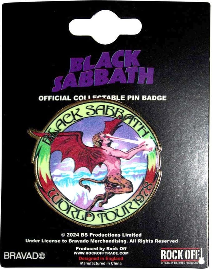 Black Sabbath - World Tour 1978 Pin - Multicolours