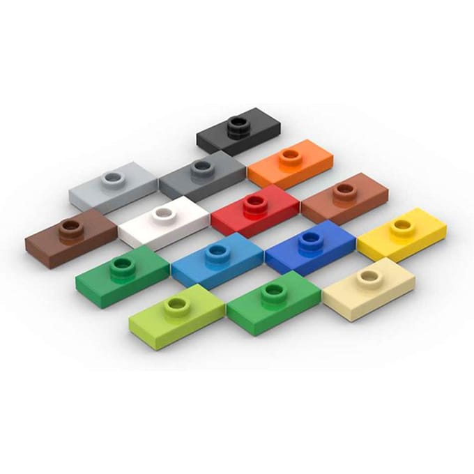 50PCS Briques de Construction Plaque Modifiée 1x2 avec 1 Tenon 3794 15573 Compatible présentant Assemblages Particules Tous s