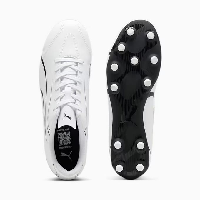 Puma Kinder/Kinder Vitoria Voetbalschoenen (Wit/zwart)