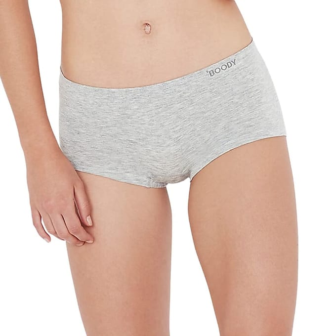 Boody - Bamboe Boyleg brief damesslips - lichtgrijs / L