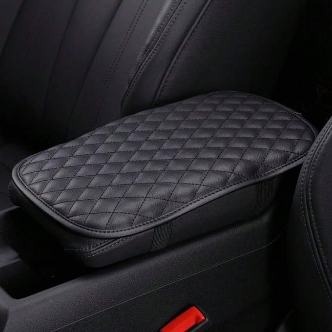 1 stuks Universele Armsteun Box Kussen, Auto Middenconsole Box Cover Protector - Waterdicht & Krasbestendig one-size zwart