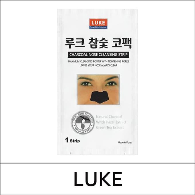 [LUKE] (a) Charcoal Nose Cleansing Strip (10ea) 1 Pack / Nose Pack white
