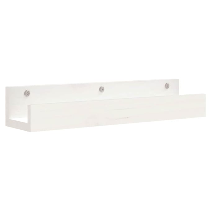 vidaXL - Wandschappen - 2 - st - 50x12x9 - cm - massief - grenenhout - wit