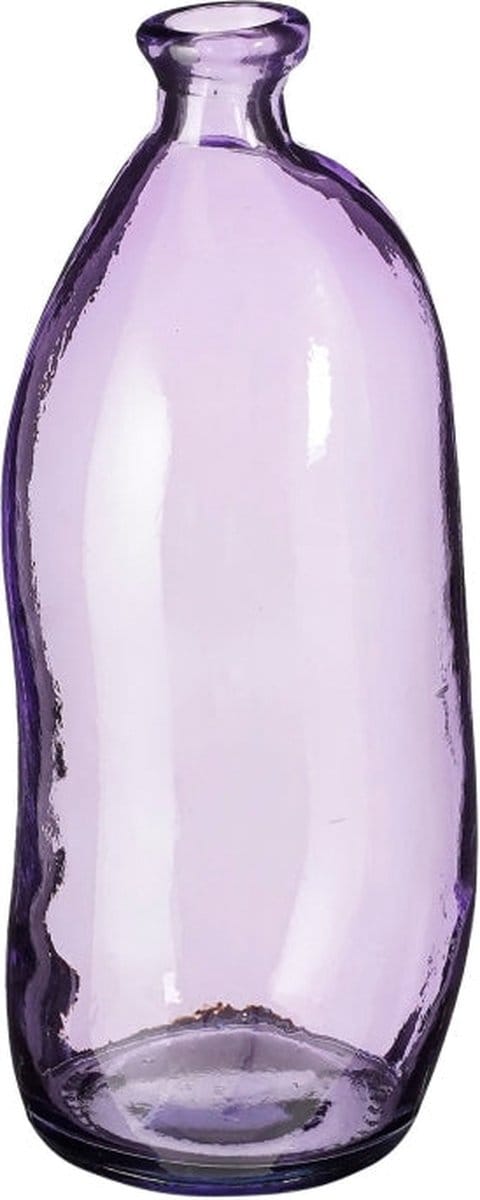 Mica Decorations Pinto Vaas - 13x13x35 cm - Glas - Paars