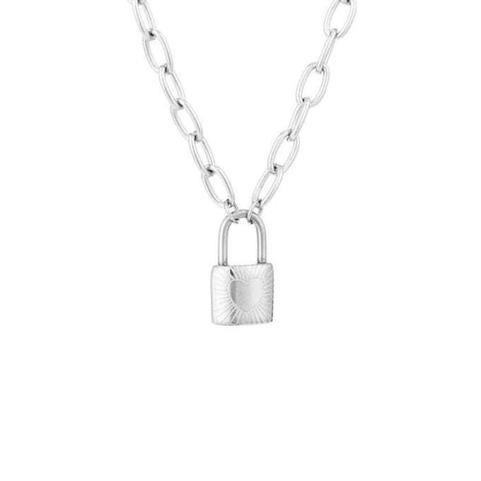 ketting sleutel hart zilver