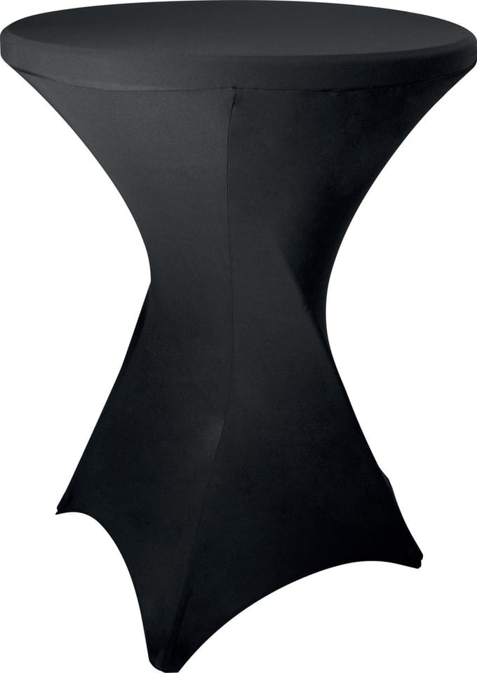 SARO Hoes Statafel Zwart – Elastische Tafelhoes voor Events & Horeca – 92% Polyester