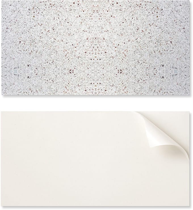 Set vinyltegels met print van natuursteenstructuur 10x40x20 cm